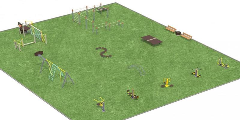 Дизайн проект спортплощадки разновозрастной  в Казани