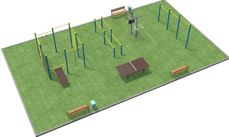 Проект спортплощадки 170 метров в Казани в Казани