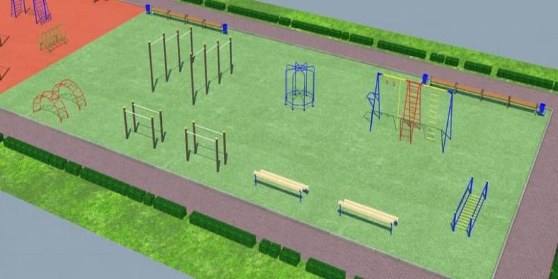 Проект детско-спортивной площадки для школы - детсада в Казани