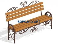 Лавочка кованная МАФ 1606 в Казани Лавочка кованная МАФ 1606 в Казани