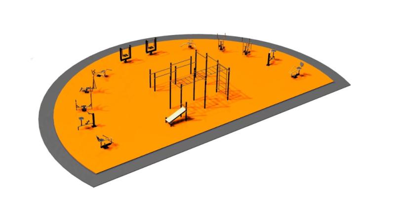 Дизайн проект спортплощадки Полукруглая в Казани