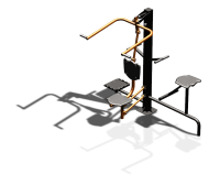 Уличный тренажер "Верхняя тяга Твистер стоя Твистер сидя" УТ336 в Казани