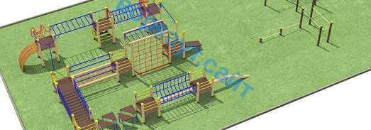 Проект спортплощадки с полосой препятствий в Казани