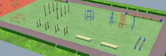 Проект детско-спортивной площадки для школы - детсада в Казани