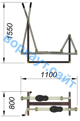 Уличный тренажер "Лыжник" УТ 008 в Казани