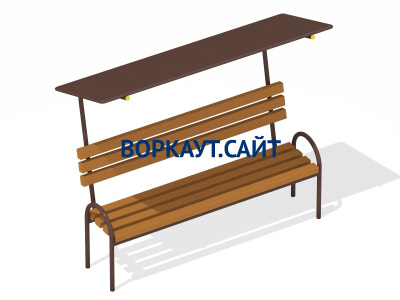 Лавочка под навесом МАФ 1607 в Казани