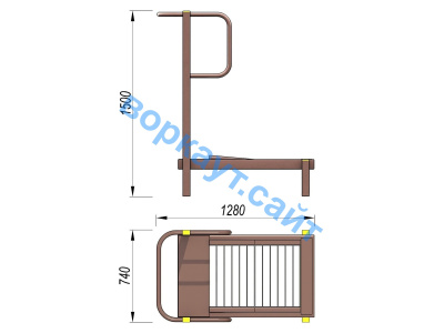 Уличный тренажер Беговая дорожка УТ 009 в Казани