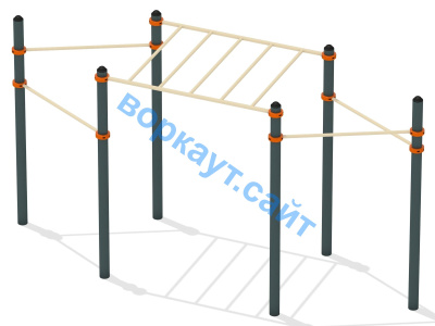 Турник разноуровневый с рукоходом ВС-26 в Казани
