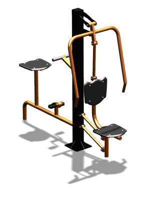 Уличный тренажер "Жим от груди Вело" УТ321 в Казани