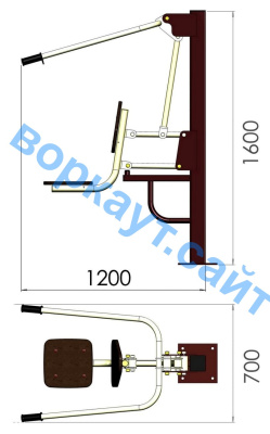 Уличный тренажер "Тяга сверху" УТ 001 в Казани