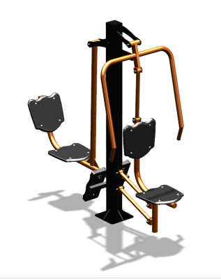 Уличный тренажер "Жим от груди Жим ногами" УТ304 в Казани