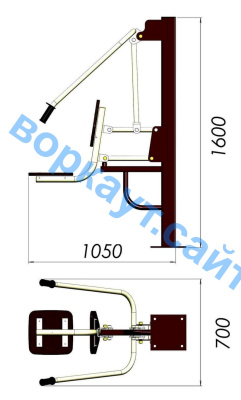 Уличный тренажер "Жим от груди" УТ 002 в Казани