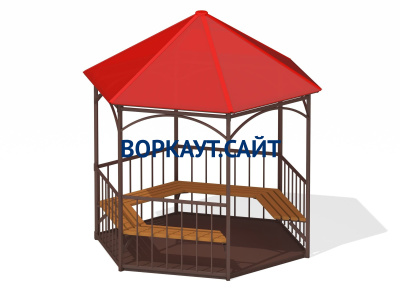 Беседка с лавками и полом МАФ 4122 в Казани