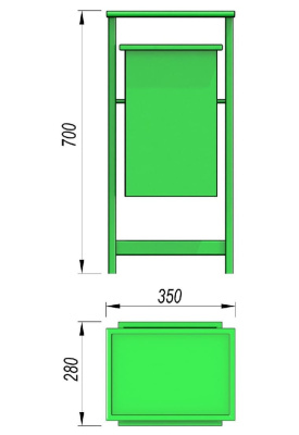 Урна с крышкой МАФ 1631 в Казани