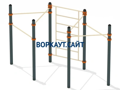 Воркаут турник разноуровневый с шведской стенкой ВС-25 в Казани