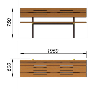 Диван уличный МАФ 1608 в Казани