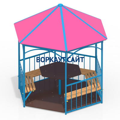 Беседка со столом, лавками и полом МАФ 4123 в Казани