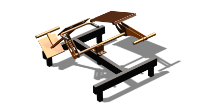 Силовой уличный тренажер  "Пресс Гиперэкстензия"  УТ420 в Казани