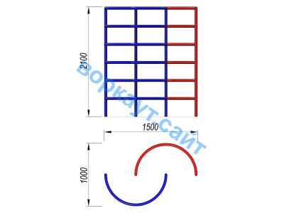 Шведская стенка полукруглая ДСК 3503 в Казани