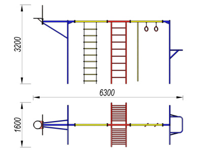 Гимнастический комплекс с баскетбольным щитом МАФ 3001 в Казани Гимнастический комплекс с баскетбольным щитом МАФ 3001 в Казани